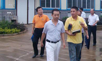 廣西自治區(qū)、桂林市、臨桂縣安監(jiān)局領導小組蒞臨我公司指導工作